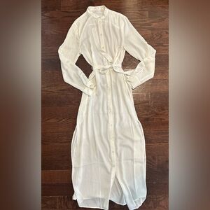 Summersalt White Button-Down Swim Coverup